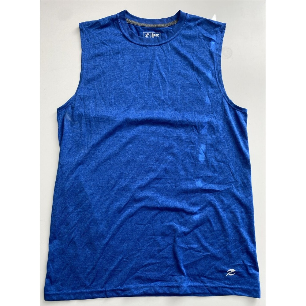Energy Zone Epic Tee Blue Loose Fit Sleeveless Medium Shirt